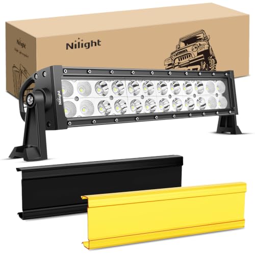 Image of Nilight 13.5 Inch 72 W LED Light Bar with Yellow Black Covers