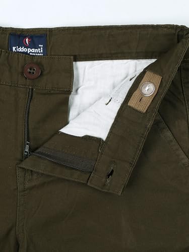 Image of KiddoPanti Boys Solid Cotton Woven Knee Length Formal Shorts
