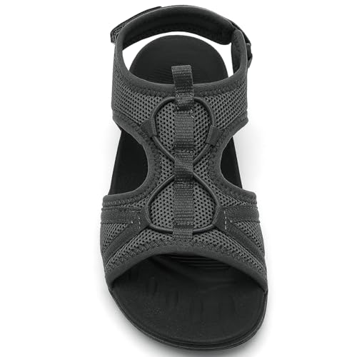 Image of UBFEN Womens Hiking Sandals Comfortable Walking Sandals Summer Sport Breathable Arch Support