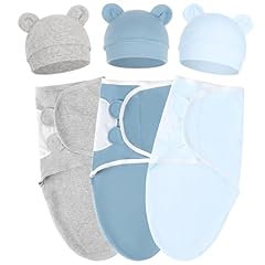 3 Sets: Blankets + Bear Hats (Grey, Blue, Light Blue)