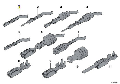 BMW Wiring Plug Connector Terminal Repair Contact Pin 61130006663 
