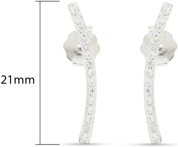 Sterling Silver Stud Earrings for Women Dainty Feather, Starburst, Lightning Bolt, Nail, Curved Bar, Disc, Pineapple with push-back Earrings, Gift For Her - Image 4