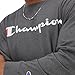 Champion Men's Classic Graphic Long Sleeve Tee, granite Heather, Medium