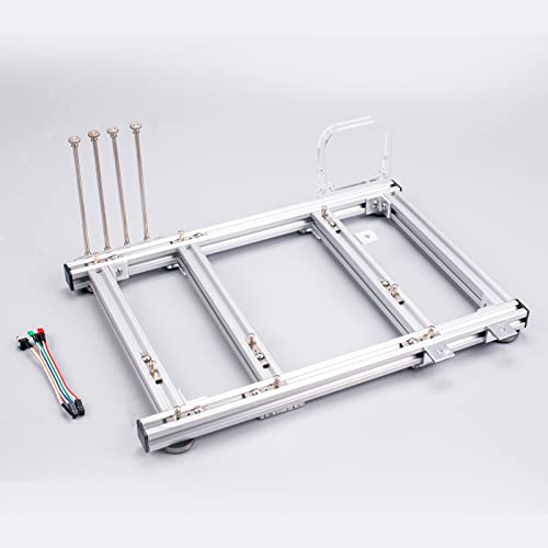 Boîtier en Plein Air pour Ordinateur DIY MATX, Support de Boîtier D'ordinateur à Cadre Ouvert en Aluminium, Kit de Bricolage de Châssis de Carte Mère Vertical de Banc de Test PC(Argent)