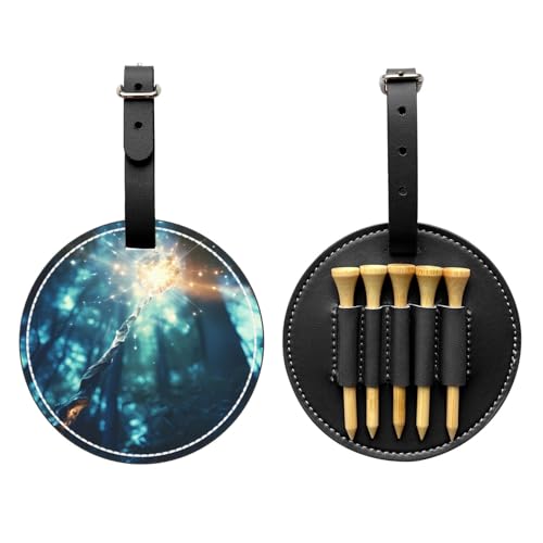 Magic Wand Black Golf tee Storage Bag - Durable and wear-Resistant Golf Accessories