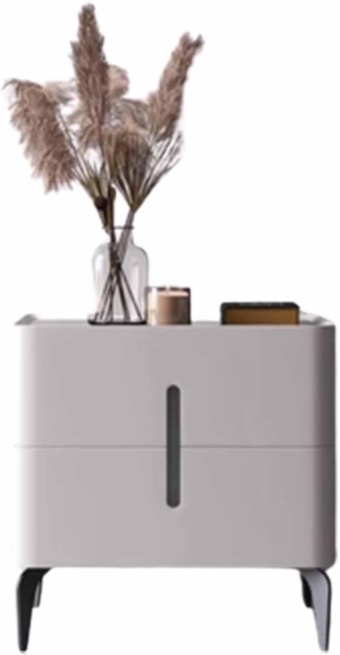 長方形 シンプルなナイトスタンドデザイナーミニマリスト収納キャビネットライト高級イタリアの寝室の収納ハイエンド漆塗りのベッドサイドテ