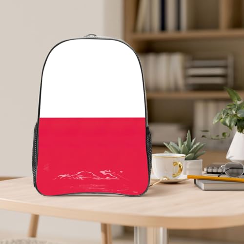 Sac à dos transparent noir imprimé drapeau polonais One Size