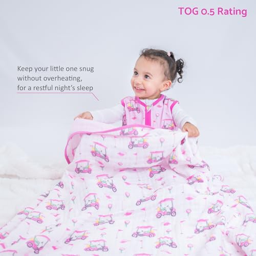 Image of LollyBanks Sleep Sack, 100% Cotton Neutral Baby Sacks, 0.5 TOG Sleep Sacks Lightweight with 2-Way Zipper