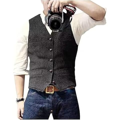 Solovedress Vintage Wool Waistcoat for Men Cover