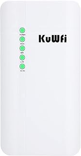 KuWFi 4G LTE CPE WiFi Router Outdoor with SIM Card Slot 150Mbps CAT4 for Home/Office Up to 32 Users Work with IP Camera or Outside WiFi Coverage for Telus/Bell/Fido/Freedom/Koodo/Rogers