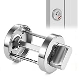 JNEYVIC WC Rosette mit Belegtanzeige Türschloss Rosette Edelstahl Tür Rosetten WC Schloss Drehriegel Edelstahlrosette WC Rosette Türbeschlag Badezimmer Schloss mit Drehknopf für Toilettentüren