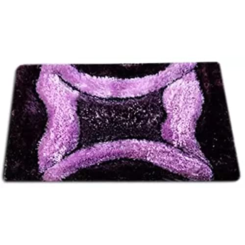 Image of Anti Skid Doormats for Home and Office Entrance Living Room and Bathroom Mats | Entrance Door Mats for Home and Office Entryway. (Black Purple, 16x24)