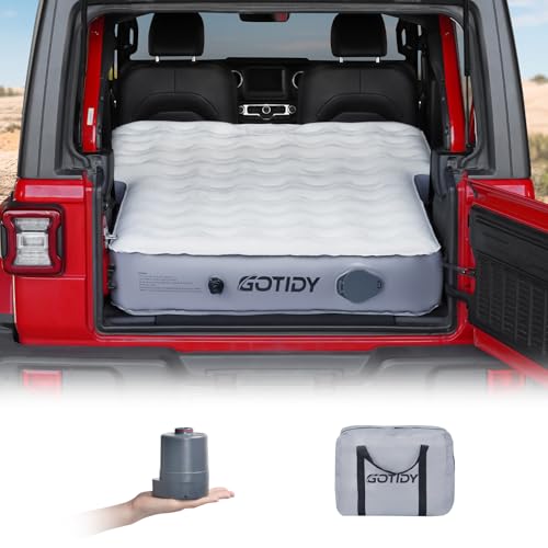GOTIDY Car Air Mattress with Built in Pump, Car Air Mattress Back Seat SUV, SUV Air Mattress Car Bed Camping for Jeep JK JL JKU JLU Unlimited 4 Door, 10inch Ultra Thick