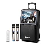 Shinco WiFi Karaoke Machine with 2 Wireless Mics, 15'' Touch Screen, Bluetooth,...