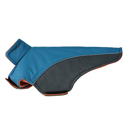 Mile High Life | wasserdichte warme Hundejacke | Kleine Hundejacke Einfacher Verschluss | Welpenmantel Reflektierende Streifen für Nachtspaziergang(Blau, XS)