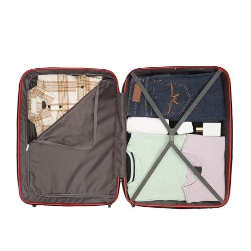 Image of YAYAVAR Batman Trolley Suitcase - 85L, Cabin Luggage with 8 Spinner Wheel, Hard Shell Polycarbonate Suitcase, Number Lock, Water Resistant, Luggage Bag for Travel (Teal & Black, 67cm, Medium)