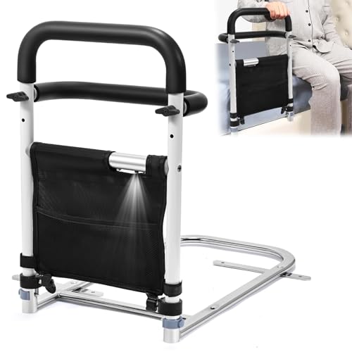 Brolteja barandilla Cama Adulto,Barandilla de Cama Adulto Asidero para la Cama, Barrera Anticaída,Barrera de Cama con Bolsillo, Barra de Cama para Adultos,Ayuda para levantarse de la Cama