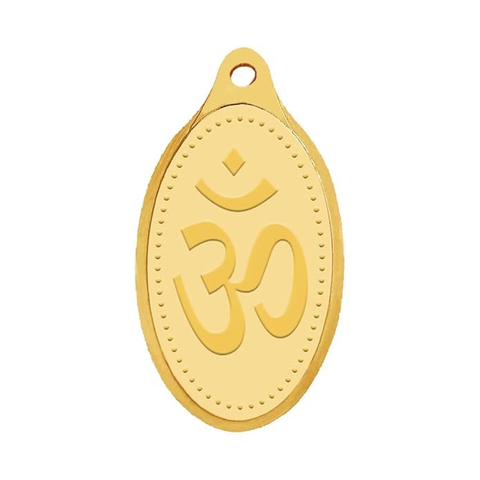Image of WHP Jewellers 24kt (999) 2 gram OM Yellow Gold Om Pendant