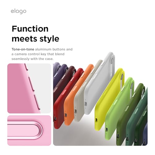 Image of elago for iPhone Air Case, Premium Magnetic Silicone Case, Compatible with MagSafe, Liquid Silicone Material, Protective Cover, Shockproof, Slim Phone, 6.5 inch (Hot Pink)
