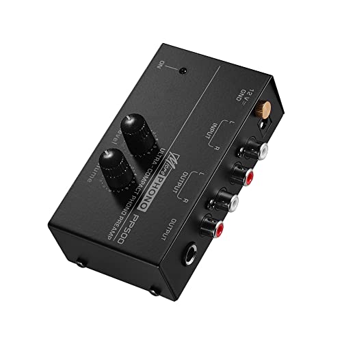 Btuty Phono Vorverstärker (ultrakompakt, mit Pegel- und Lautstärkeregler, 1/4 RCA-Eingang und Ausgang) - Image 5