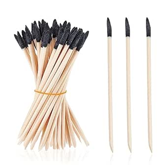 In Stock]Sanding Sticks, 100-Pack Matchsticks Double-Side Slanted Sanding Twigs Fine Detailing