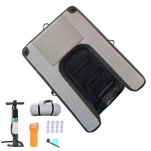 JYHHCYS Dog Water Ramp for Boat Inflatable, Dog Pool Ramp for Inground Pool & Above Ground Pool, Dog Climbing Water Slope with Traction Rope/Inflation Pump/Repair Kit(Black)