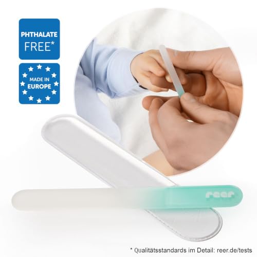 Reer PremiumCare Baby Glas-Nagelfeile, Made in EU, weiß, 81043 – Ansicht 3