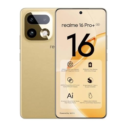 realme 16 Pro+ 5G Smartphone 12GB + 512GB, 200MP LumaColor Cámara + 50MP, Teléfono Móvil con Procesador Snapdragon® 7 Gen 4, Batería 7000mAh y Carga de 80W, Móviles de 6.8" 144Hz AMOLED Pantalla, Oro