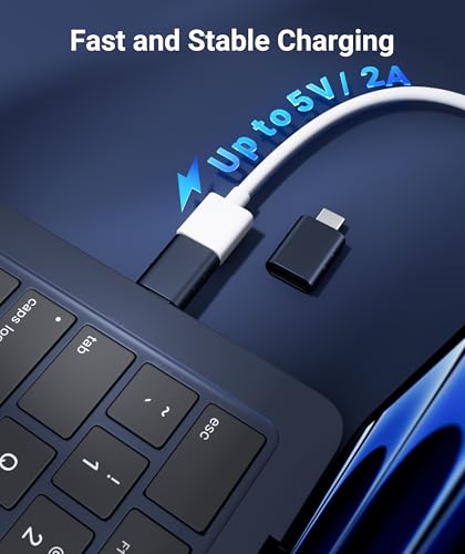 Image of Syntech USB C to USB Adapter Pack of 2 USB C Male to USB3 Female Adapter Compatible with iPhone 17 Pro Max MacBook Pro Air 2024 iMac iPad mini Pro, Other Type C or Thunderbolt 5 /4 Devices, Midnight