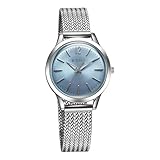 Titan Timeless Urban Quartz Analog Blue Dial Metal Strap Watch for Women