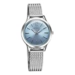 Titan Timeless Urban Quartz Analog Blue Dial Metal Strap Watch for Women