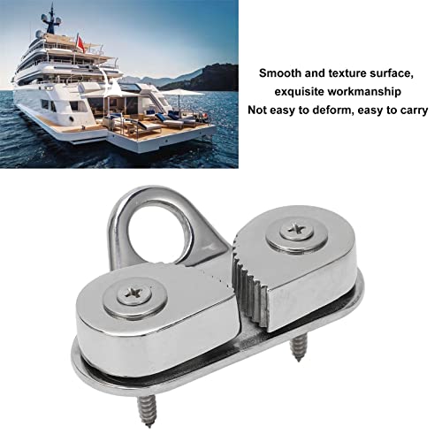 GOTOTOP 2pcs Fairlead Leading Ring Cam Cleat, Stainless Steel 316 Boat Kayak Sailing Cleat for 3-15mm Rope for Sailing, Kayaking, Canoeing, Dinghy