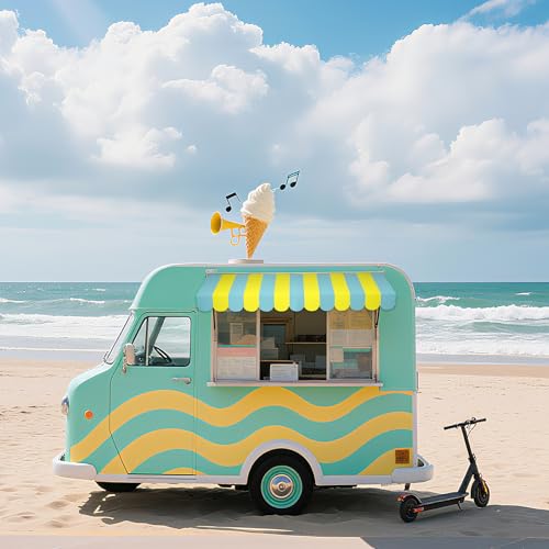 Image of Boao 4 Pcs 3D Cardboard Awning Decor,Yellow and Green,Striped Style | Paper Awning, Circus Carnival Theme, For Bulletin Board, Lemonade Stand, Bakery & Ice Cream Truck, Wall Window Backdrop