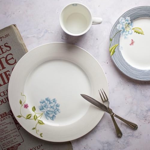Laura-Ashley-10-Cobblestone-Pinstripe-Dinner-Plate-Set-in-Giftbox-4-Porcelain-Ceramic-Plates-Microwave-Safe-Dishes-Heritage-Collectables Laura Ashley 10 Cobblestone Pinstripe Dinner Plate Set in Giftbox 4 Porcelain Ceramic Plates Microwave Safe Dishes Heritage Collectables