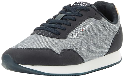Preisvergleich Produktbild Tommy Hilfiger Herren Runner Sneaker Sportschuhe, Blau (Desert Sky), 45