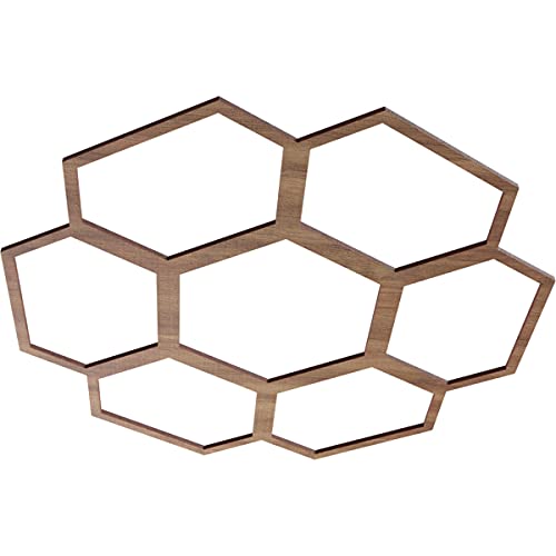 Image of Ekena Millwork 24 inchOD x 8 1 /2 inchID x 3 /8 inchT Florin Wood Fretwork Pierced Ceiling Medallion, Walnut
