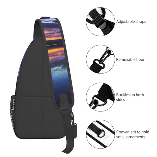 Bolso tipo bandolera unisex negro para viajes miniatura 4