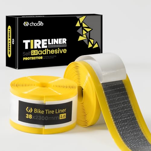 Chooee Self Adhesive Bike Tire Liner 38mm Bicycle Inner Tube Flat Protector for 26/27.5/291.95/2.10/2.125 Tires Anti-Puncture Proof Tire Liner for MTB/E-Bike