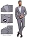 COOFANDY Men Elegant Suits 2 Piece Suit Set Casual Business Suit Separates Fashion Wedding Prom Party Tuxedo Light Gray