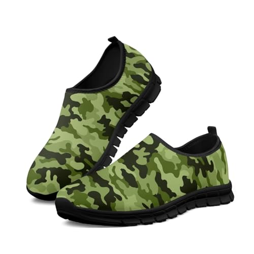 Camouflage Mens Casual Running Shoes Non-Slip Comfy Athletic Sneakers Breathable Leisure Walking Shoes Lightweight Gym Sneakers Size 5-14