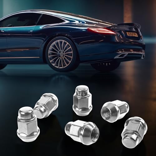 Image of 20PCS 1 /2-20 Lug Nuts for 1987-2018Jeep Wrangler, 2002-2012Liberty, 1993-2010 Grand Cherokee, Chrome Closed End Aftermarket Wheel Lug Nuts, 3 /4 inch Hex