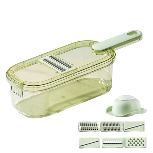 Wimnqie All-Purpose Slicer for the Kitchen - Vegetable Spiralizer, Multifunctional Vegetable Cutter, Vegetable Spiraliser with 1.5 Litre Container for Cooking and Preparing Meals