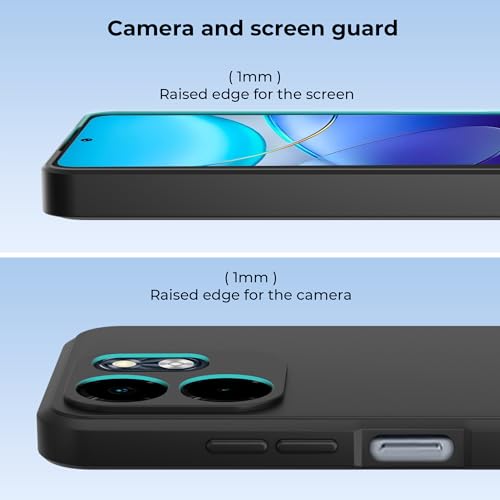 Image of A rtistque Back Cover Case for Infinix Smart 9HD 5G with Camera Protection | Shockproof TPU|Stylish Protective Design|Slim Fit|Ultra Matte| Back Cover - Black
