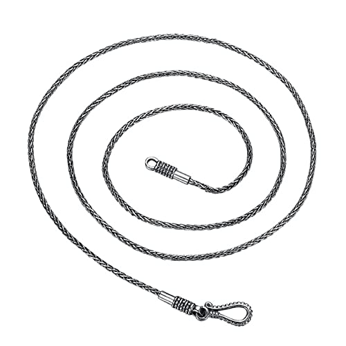 Collier chaîne en argent 925 homme maille corde punk fantaisie pour homme