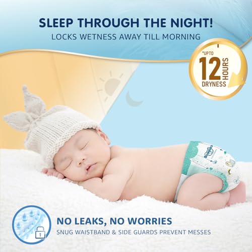 Image of Amazon Brand - Supples Super Comfort Baby Diaper Pants | Small (4-8 kg), 70 Count | Dermatologically tested, Ultra-Thin, Soft & Breathable | Wetness Indicator, Anti-Leak, All-Night Absorbency
