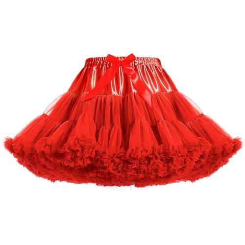 Women’s Petticoat Skirts Tulle Underskirts Chiffon Half Slips Fluffy Ballet Dress