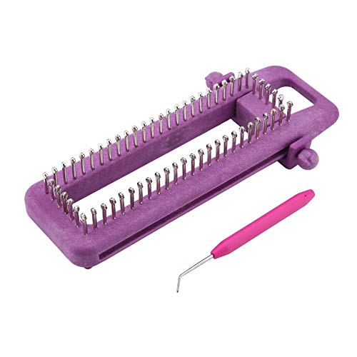 Taidda Sock Loom, Purple Sock Loom Adjustable Sock Loom Kit Knitting Board for Handmade Socks Scarf Hat Weaving Looms for Your Family
