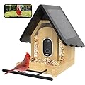 juzjuly Smart Bird Feeder with Camera - 2K HD Solar Powered Outdoor Bird Camera AI Recognition Birdfeeder Cam IP65 Waterproof Remote Monitoring for Backyard Birds Ideal Gift for Birds Lovers