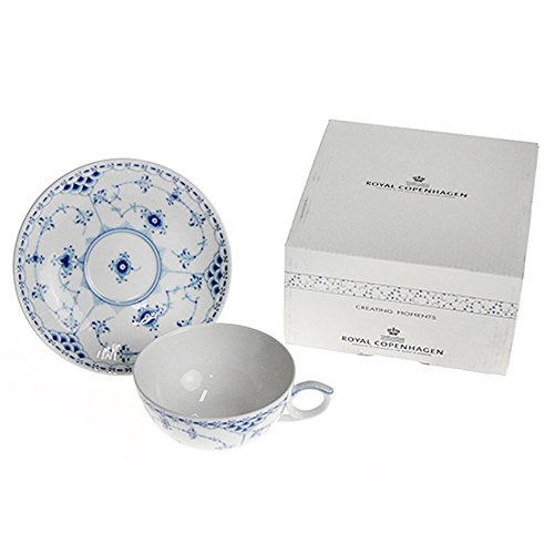 美品　ロイヤルコペンハーゲン　カップ＆ソーサー　3客　ハーフレース ROYAL COPENHAGEN (ロイヤル・コペンハーゲン) カップ&ソーサー 081