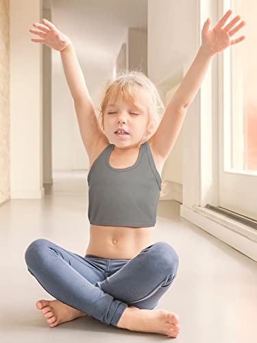 Geyoga 6 Pieces Girls Dance Tank Top Racerback Crop Top Sleeveless Dance Outfit for Ballet Hip hop Athletic wear2